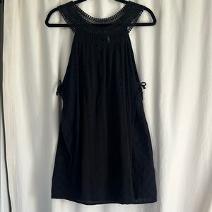 Free People XS Black Cleopatra neck mini dress/tunic